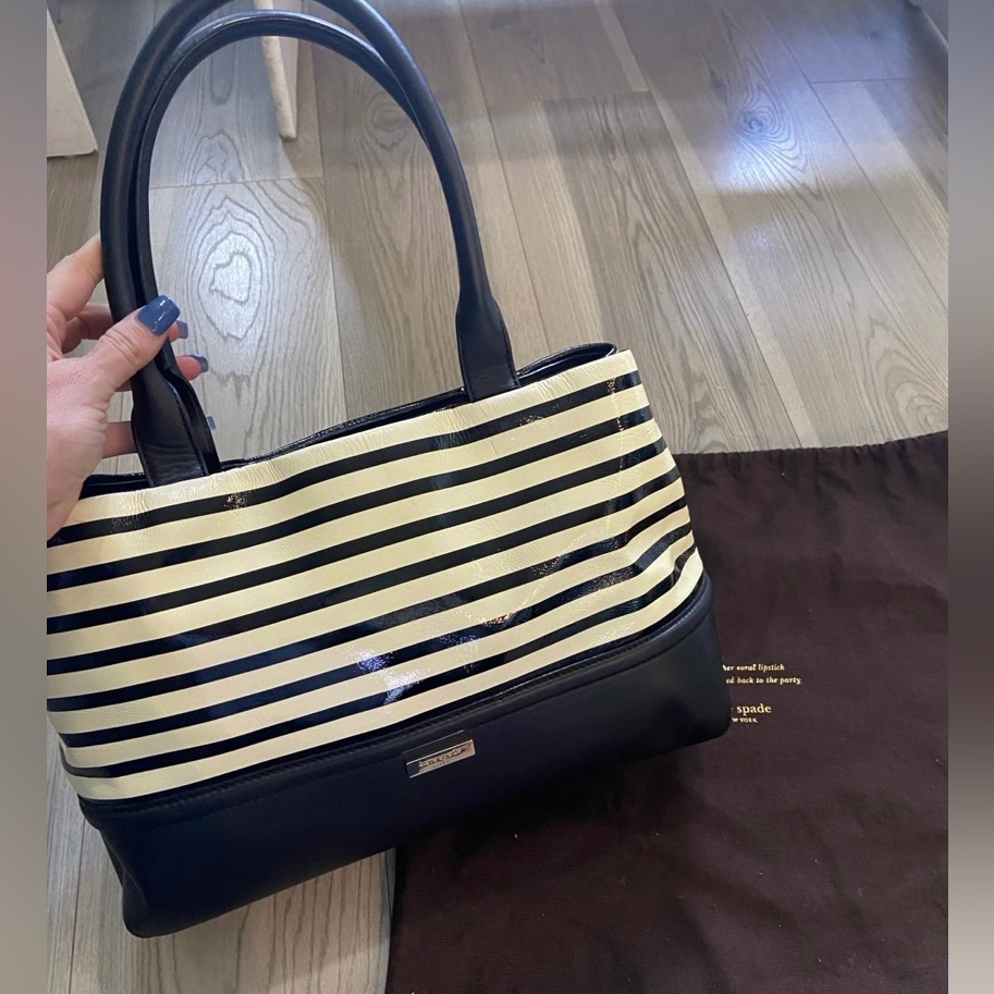Kate Spade New York Striped Leather Tote